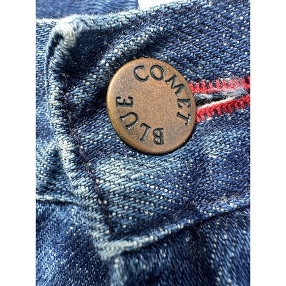 Blue Comet Shorts 31 Blue Jean Denim Jorts Raw Hems Wide Leg Vintage Adult Mens - Picture 5 of 16